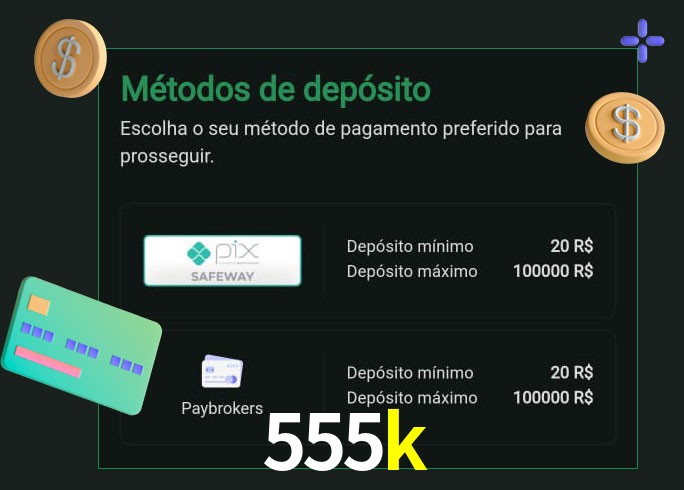 O cassino 555k oferece uma grande variedade de métodos de pagamento